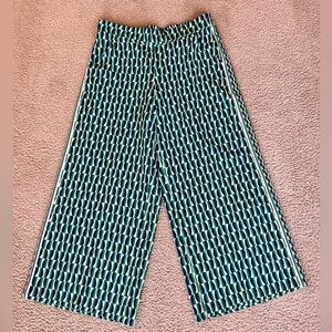 Max Studio Geometric Print Wide Leg Cropped Pants